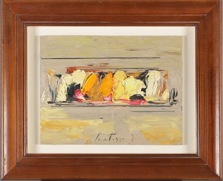 SCATIZZI SERGIO (1918 - 2009) Astratto. . Olio su tavola. Cm 40,00 x 30,00....