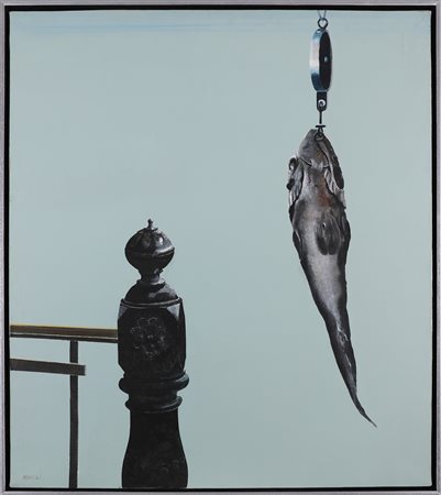 PESCATORI CARLO (n. 1932) Senza titolo. . Olio su tela . Cm 70,00 x 80,00....