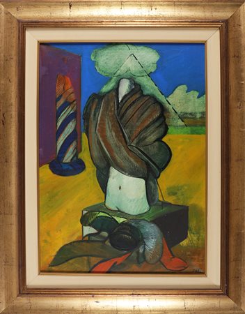 ZOTTI CARMELO (1933 - 2007) Senza titolo. . Olio su tela . Cm 58,00 x 78,00....