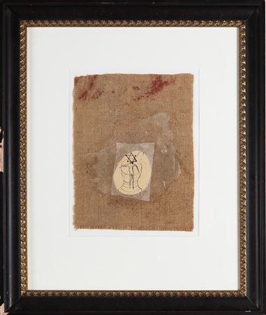 CECCOBELLI BRUNO (n. 1952) Senza titolo. . Tecnica mista su tela. Cm 22,00 x...