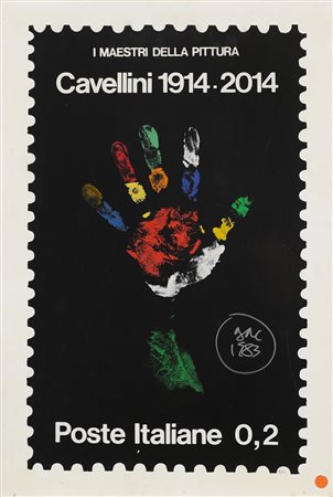 CAVELLINI GUGLIELMO ACHILLE (1914 - 1990) Senza titolo. . 1983. Tecnica mista...