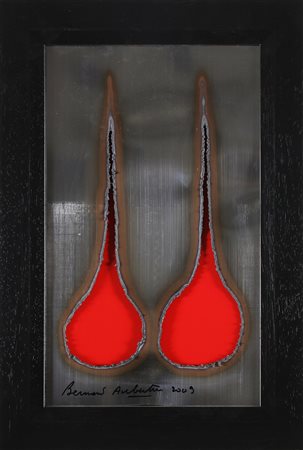 AUBERTIN BERNARD (1934 - 2015) Fer Brule. 2009. Lamiera bruciata. Cm 30,00 x...