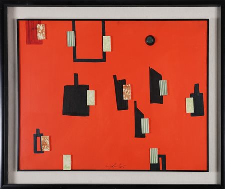 DANGELO SERGIO (n. 1932) Finestre per Casimiro. . 1972. Tecnica mista su...