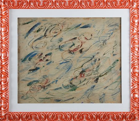 CAVELLINI GUGLIELMO ACHILLE (1914 - 1990) Senza titolo. . 1962. Tecnica mista...