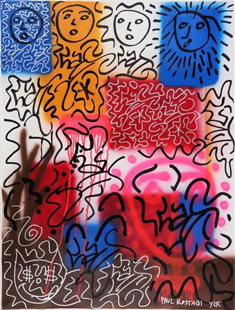 KOSTABI PAUL INDREK (n. 1962) Similar Patterns. . 2000. Olio su tela . Cm...