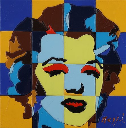 NESPOLO UGO (n. 1941) Square. . Acrilico. Cm 24,00 x 24,00. Firma in basso a...