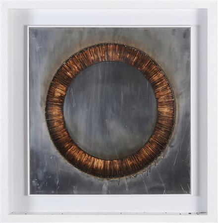 AUBERTIN BERNARD (1934 - 2015) Dessin de Feu Circulaire. . 2010. Fiammiferi...