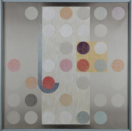 NANGERONI CARLO (n. 1922) Senza titolo. . 1995. Tecnica mista su tela. Cm...