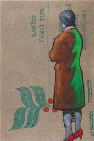 PALOSUO HANNU (n. 1966) Senza titolo. 2014. Olio su tela . Cm 80,00 x 120,00....