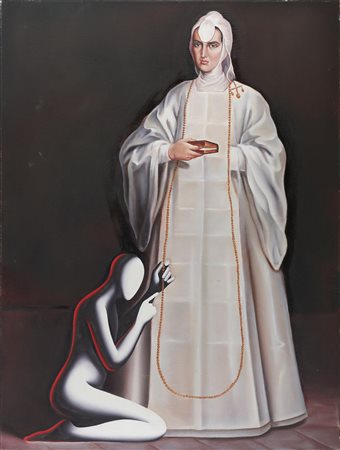 KOSTABI MARK (n. 1960) 365 and counting. . 1991. Olio su tela . Cm 76,50 x...