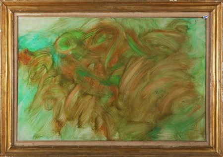 MESSAGIER JEAN (1920 - 1999) Montees D'erbes. 1960. Olio su tela . Cm 90,00 x...