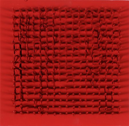 AUBERTIN BERNARD (1934 - 2015) Tableau Clous. . 1969. Chiodi su tavola. Cm...