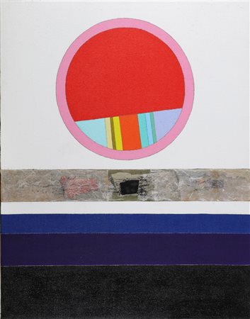 CARMI EUGENIO (n. 1920) La mia bandiera. . 2007. Olio su tela . Cm 80,00 x...