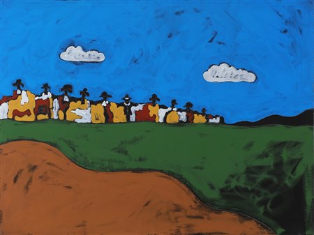 FESTA TANO (1938 - 1988) Senza titolo. . Acrilico su tela. Cm 80,00 x 60,00....