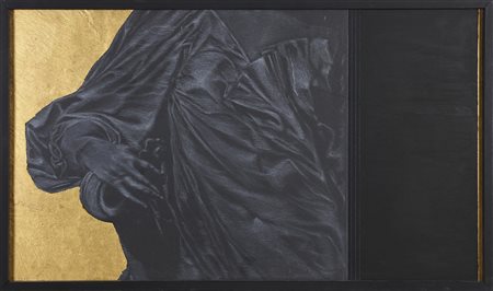 MARCHEGIANI ELIO (n. 1929) Barocco y oro. . 1988. Tecnica mista su tavola. Cm...