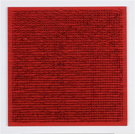 AUBERTIN BERNARD (1934 - 2015) Tableau Clous. 1970. Chiodi su tavola. Cm...