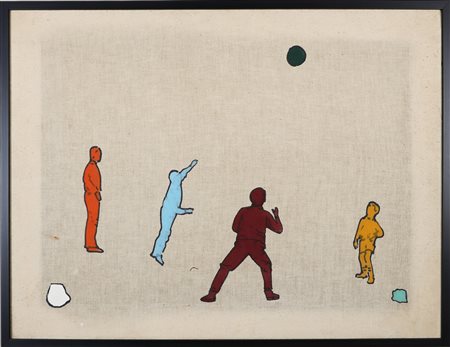 MAMBOR RENATO (n. 1936) La porta. 1966. Olio su tela . Cm 70,00 x 53,00....