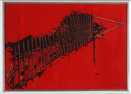 SCANAVINO EMILIO (1922 - 1986) Senza titolo. Olio su tela . Cm 50,00 x 35,00....