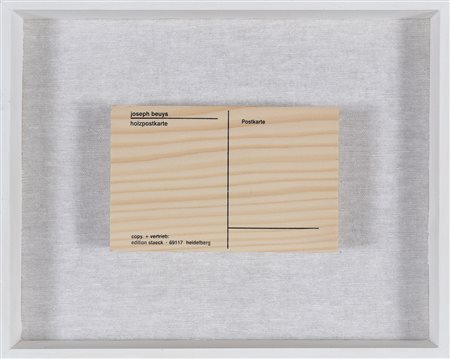 BEUYS JOSEPH (1921 - 1986) Postkarte. 1974. Serigrafia su legno.. Cm 15,00 x...