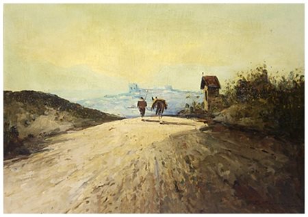 FERRUCCIO RONTINI Firenze 1893 – Livorno 1964 Senza titolo Olio su tavola 50...