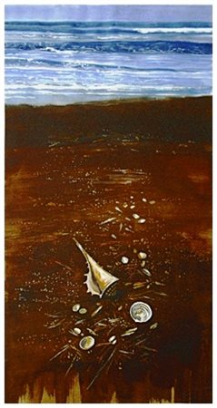 CORSI Senza titolo Acquerello su cartoncino 40 x 22. Firma in b. a d. B.A.: A...