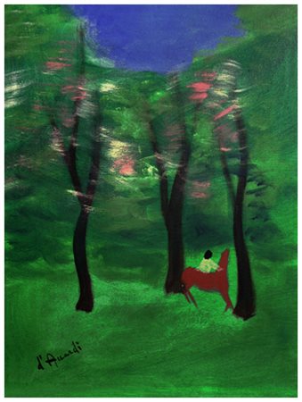 GIANRODOLFO D’ACCARDI Palermo 1906 – Milano 1993 Senza titolo anni ‘90 Olio...