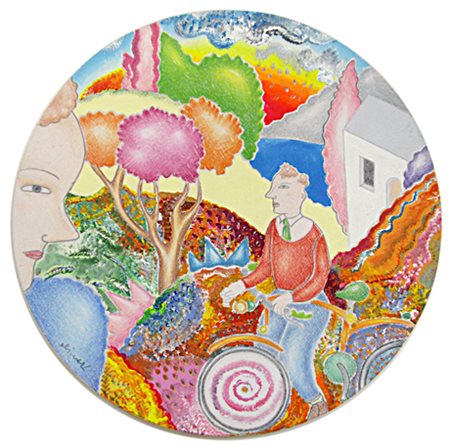 LUCA ALINARI Firenze 1943 Senza titolo Pittura e t.m. su tela tesa su tavola...