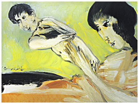 REMO BRINDISI Roma 1918 – Milano 1996 Senza titolo 1957 Olio su tela 30 x 40....