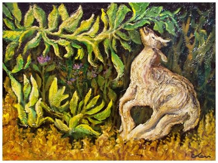 CARLO LEVI Torino 1902 – Roma 1975 Senza titolo Olio su tela 50 x 70. Firma...