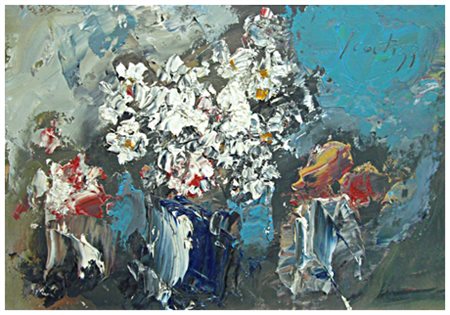 SERGIO SCATIZZI Gragnano 1918 – Firenze 2009 Senza titolo Pittura materica su...