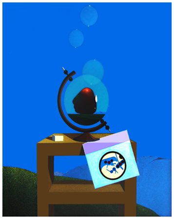 PIERO PANZA Controne 1939 Al centro della terra Olio su tela 80 x 70. Firma...