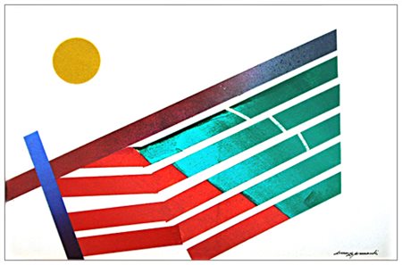 LORENZO PIEMONTI Carate Brianza 1935 Cromoplastico 2010 Collage su cartoncino...