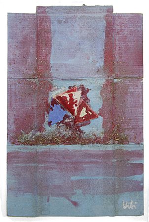 PIERO VITI Volterra 1931 Senza titolo Pittura, t.m., sabbia, collage e...