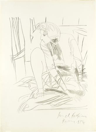 Pericle Fazzini SENZA TITOLO - Litografia, cm 67x48,5, firma e data "Fazzini...