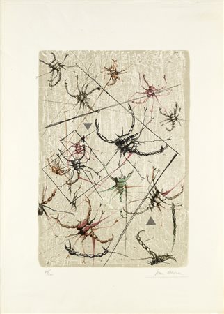 Ivan Mosca SENZA TITOLO - Litografia, cm 64,5x45,5, Firma "Ivan Mosca",...