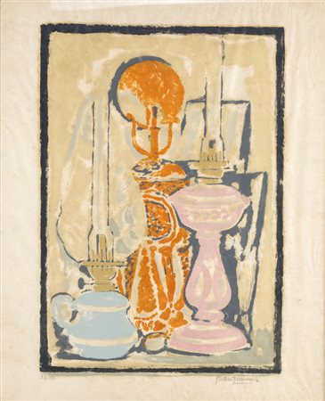 Giovanni Brancaccio SENZA TITOLO - Litografia, cm 64x52, Firma "Giovanni...