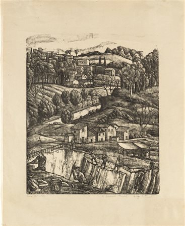 Diego Pettinelli SENZA TITOLO - Xilografia, cm 42x35,3, Firma su lastra "DP...