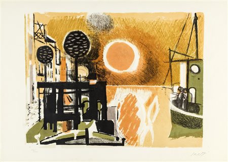 Bruno Saetti SENZA TITOLO - Litografia, cm 47x65,5, Firma "Saetti", Tiratura...