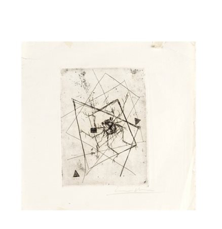 Ivan Mosca SENZA TITOLO - Incisione, cm 25,5x26, Firmato "Ivan Mosca".