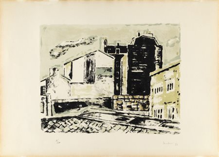 Orfeo Tamburi SENZA TITOLO - Litografia, cm 46,8x65,5, Firma e data "Tamburi...