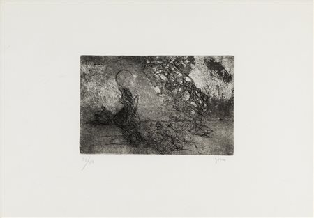 Asger Jorn SENZA TITOLO - Acquaforte, cm 35x50, Firma "Jorn", Tiratura 28/50.