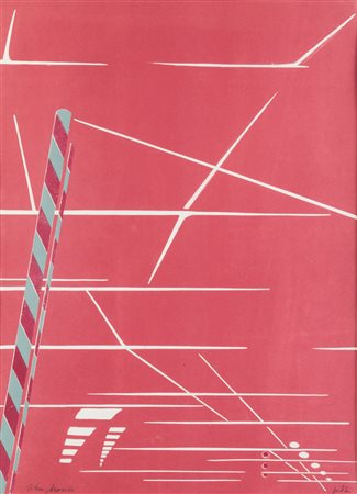 Titina Maselli SENZA TITOLO - Litografia, cm 63,1x45,4, Firma "Titina...