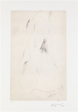 Amedeo Modigliani SENZA TITOLO - Stampa Multipla realizzata su disegno...