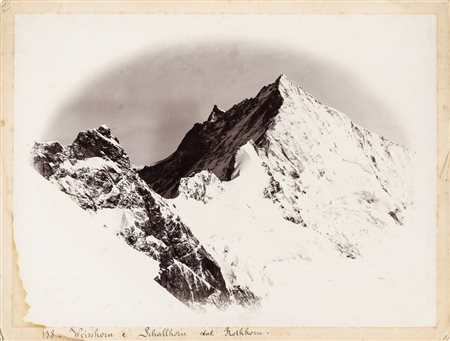 Vittorio Sella WEISSHORN,SCHALLHORN DALLA CRESTA NEVOSA DEL ROTHORN, 4000 M...