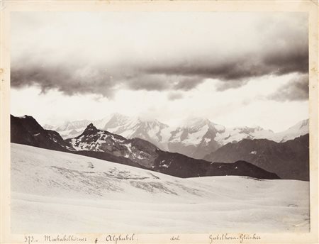 Vittorio Sella MISCHALBELHORNER, ALPHUBEL AL LEVAR DEL SOLE DAL GHIACCIAIO DI...