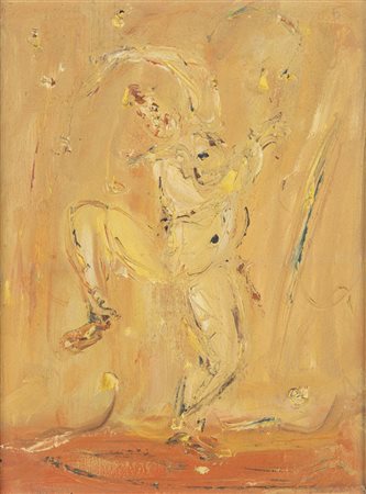 Giovanni Stradone PAGLIACCIO - Olio su tavola, cm 23x17, Firma e titolo sul...