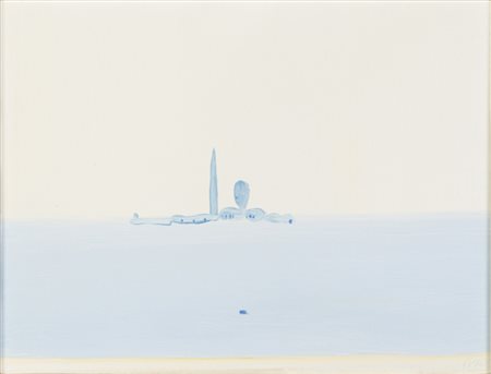 Virgilio Guidi MARINA DI SAN GIORGIO - Olio su tela, cm 30x40, Firma, data,...