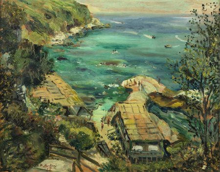 Antonio Martucci BAGNI DI TIBERIO - Olio su tavola, cm 37x49, Firmato sul...