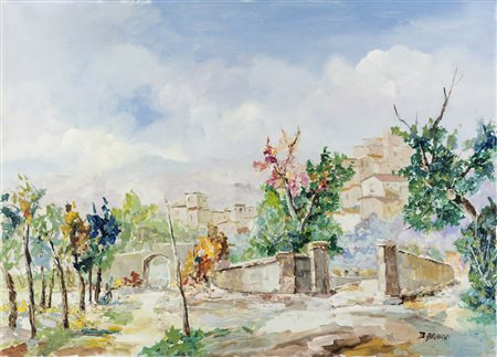 Dino Brunori PAESAGGIO - Olio su tela, cm 50x70, Firmato in basso a destra...