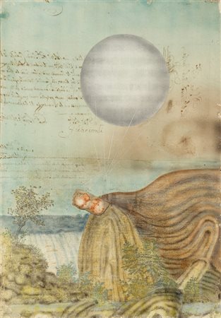 Carlo Guarienti SENZA TITOLO - Tecnica mista su tela (non intelaiata), cm 55x38.